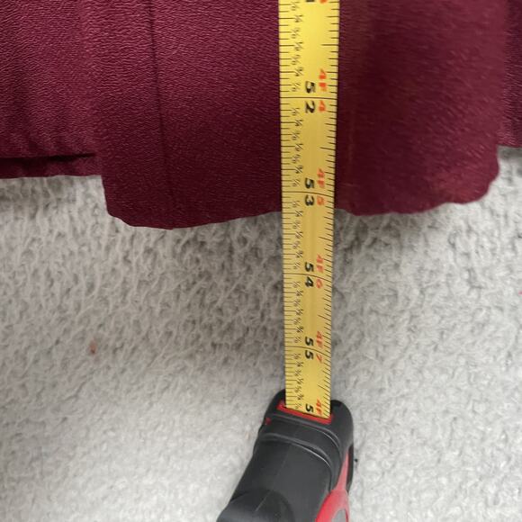 Vintage Just Choon Dress Womens Size 11 Burgundy Lace Maxi Empire Waist Regency - Picture 9 of 9